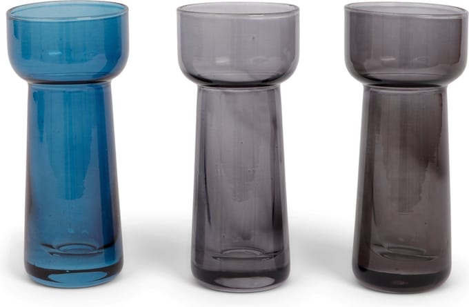 SENZA Theelicht & Bloemenvazen Blauw /3