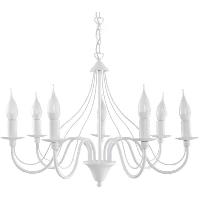 Sollux Lighting Kroonluchte Minerwa - E14 - wit - staal - 80x60x60cm