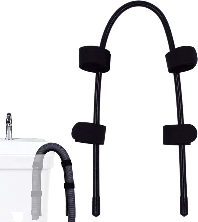 Slanghouder - Afvoer klem - Wasmachine aansluiten - Lekvrije bevestiging - 36x5 cm - Wit