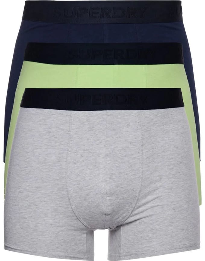 Superdry Classic Boxers 3 Eenheden Geel,Blauw,Grijs S Man