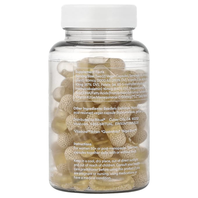 Ritual, Essentials voor Vrouwen, Multivitamine 50+, Munt, 60 Plantaardige Capsules