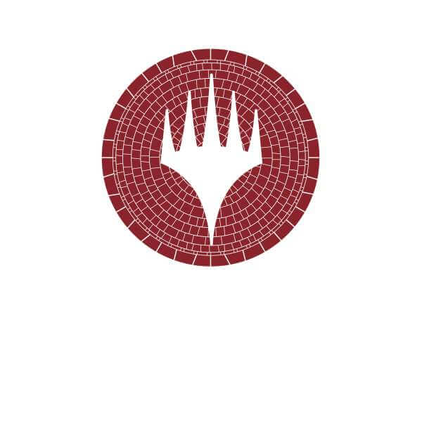 Magic: The Gathering Theros: Beyond Death Planeswalker Symbol Unisex Ringer T-Shirt - White/Red - M
