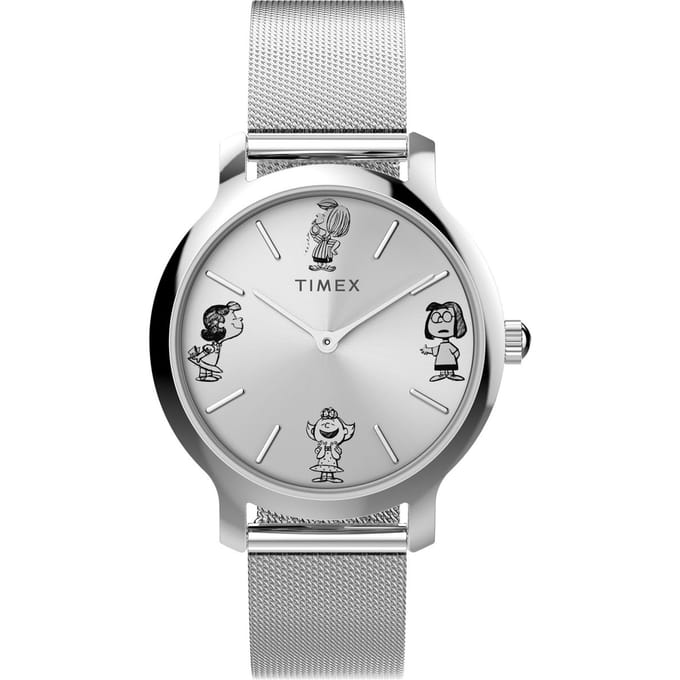 Timex Peanuts Transcend TW2W46000 Horloge - Staal - Zilverkleurig - Ø 31 mm
