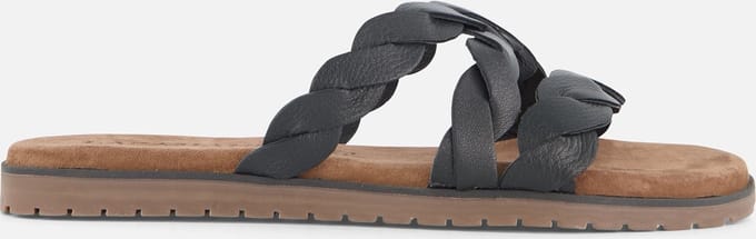 Lazamani - Eden Leren Dames Slippers Black - Maat 41
