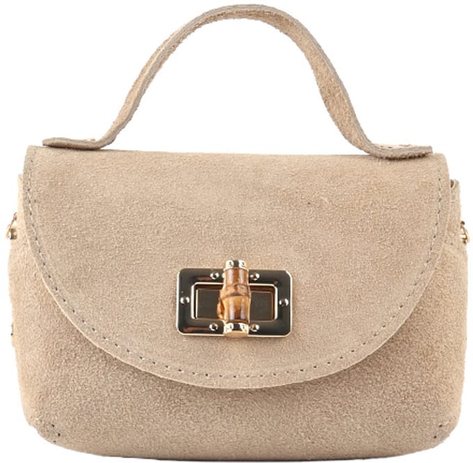 Giuliano Lederen handtas Gisele - Made in Italy - Suede - Beige