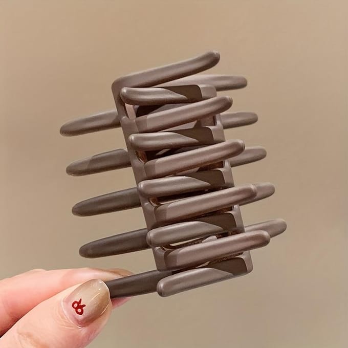 1 stuks Kruis Haar Kam Dames Haarclip Krulspeld voor Dik of Medium Haar brown