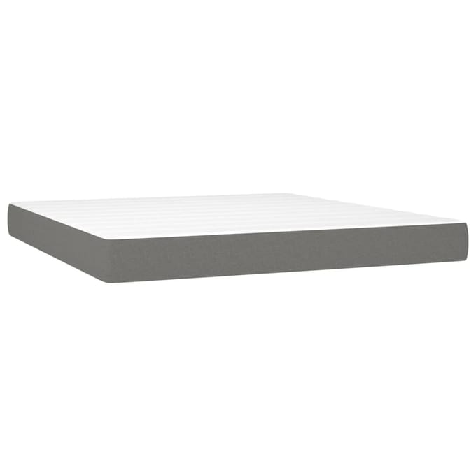 vidaXL - Pocketveermatras - medium - california - king - 183x213x20 - cm - donkergrijs