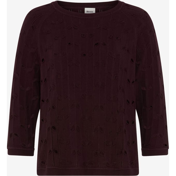 Brax Dames Trui  Style NALA blackberry violet, donkerpaars, maat 32