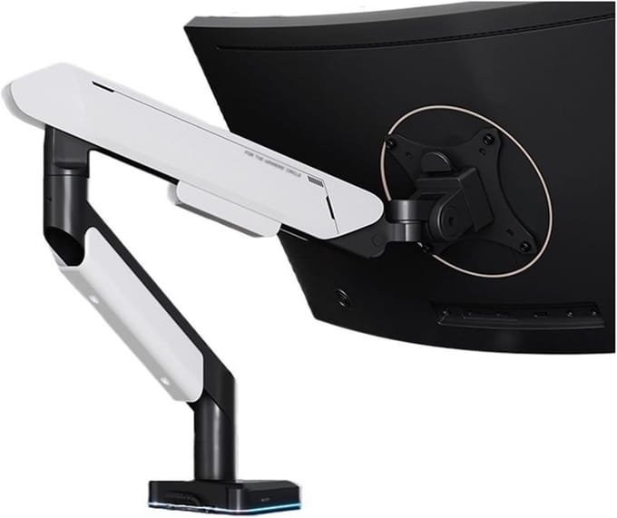 Monitor Arm - Schermhouder - Ergonomisch Werken - Gasveer Verstelbaar - 17-42 Inch - Wit