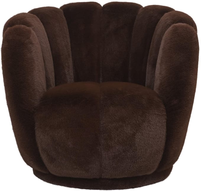 PTMD - Fauteuil Furia - Bruin - 79x78x69cm