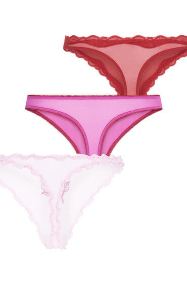 Hunkemöller String-cadeauset 3-pack Valentine Rood