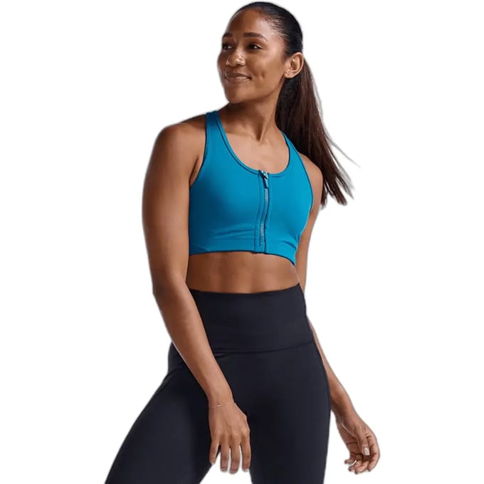 Gecombineerde beha met rits voor middelmatige ondersteuning voor vrouwen 2XU Motion