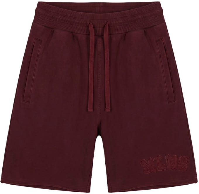 Malelions heavyweight applique short in de kleur rood.