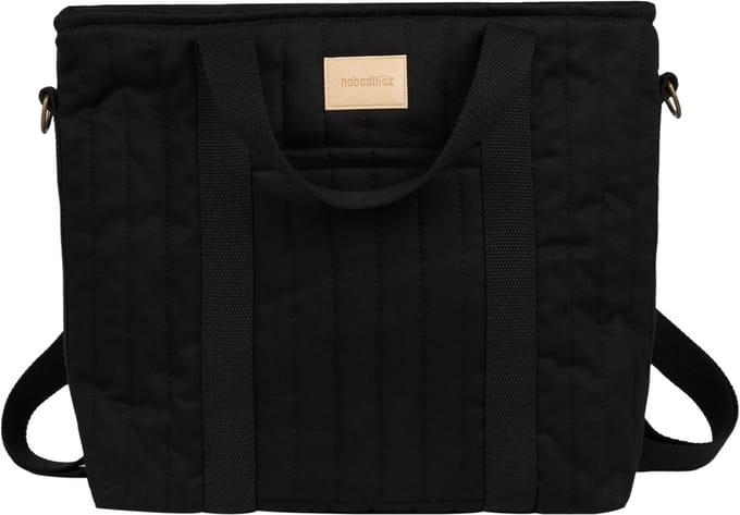 Nobodinoz Hyde Park waterdichte luiertas/rugzak 32x32x14cm - Black