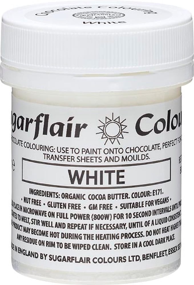 Sugarflair witte voedingskleurstof - chocolade kleuren - 35g
