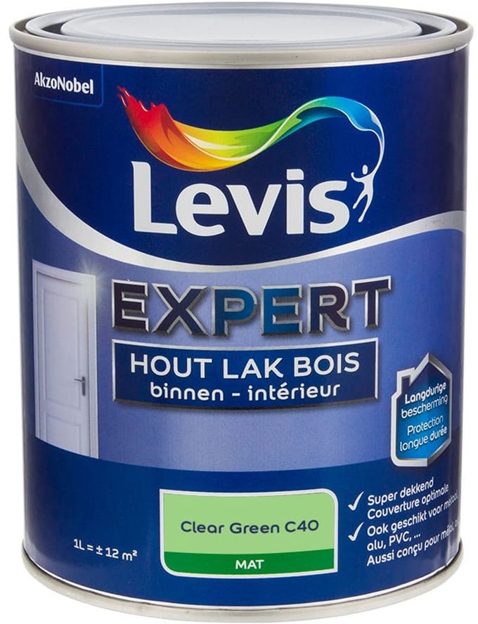 Levis - Expert Hout Lak Binnen Mat Mix - Clear Green C40 - Mengverf - 1 L
