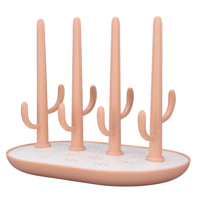 Égouttoir pour Biberons Détachable Gain de Place Drainage Facile Surface Antidérapante Vertical Pink beige