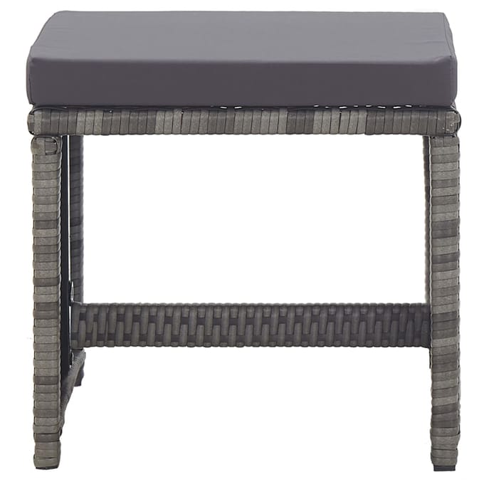 vidaXL - Tuinkrukken - 2 - st - met - kussens - poly - rattan - antraciet