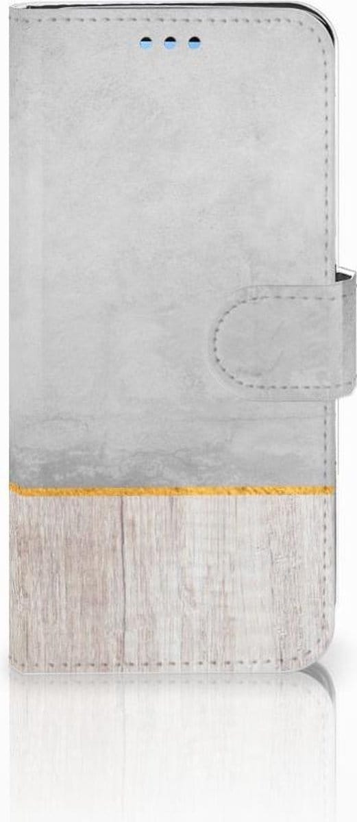 Samsung Galaxy S9 Book Style Case Wood Concrete