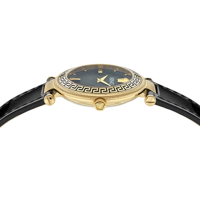 Versace Reve VE8B00224 Horloge - Leer - Zwart - Ø 35 mm