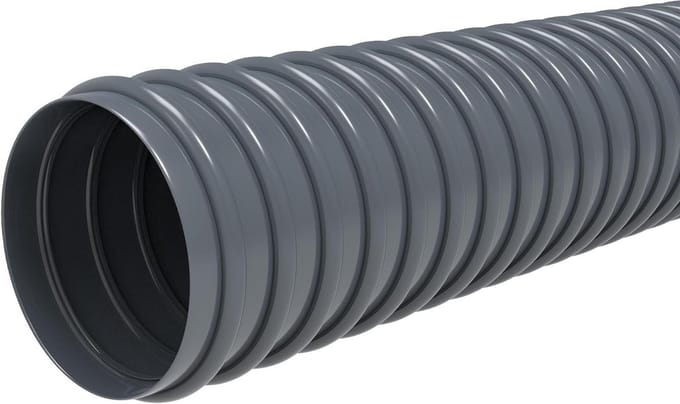 Afzuigslang PVC - Flexibele slang - Stofafzuiging - Licht en flexibel - 20 mm diameter - Grijs