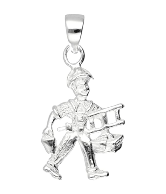 Zilveren Timmerman kettinghanger