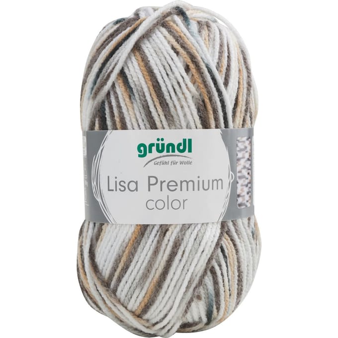 Gründl Wol "Lisa Premium Color" - Zwart/Grijs/Wit