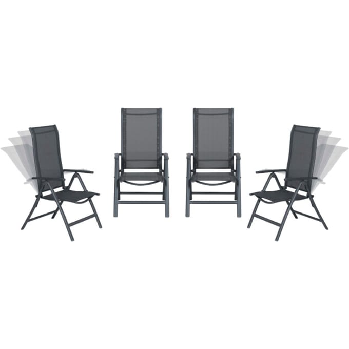 Garden Impressions Limone tuinstoelen set van 4 verstelbaar