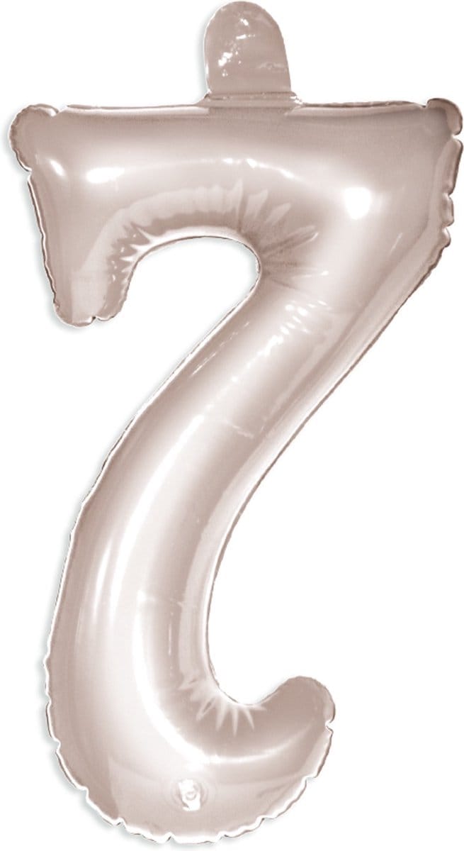 Opblaascijfer 7 Zilver