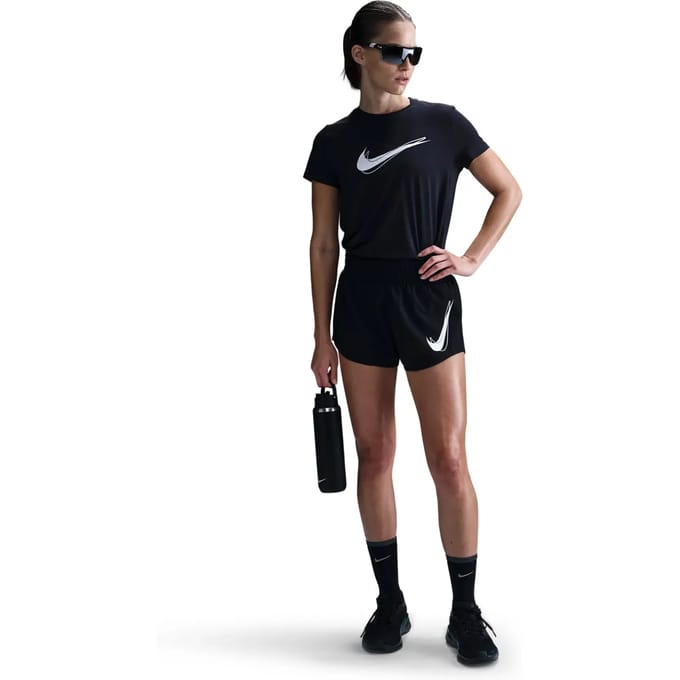 Nike Swoosh Hardloopshorts Dames-Zwart