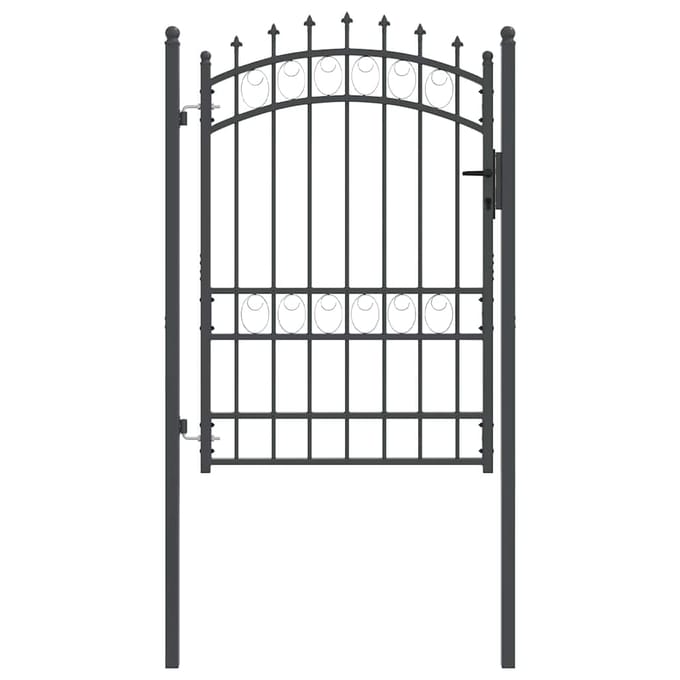 vidaXL - Hekpoort - met - spijkers - EMMEN - 104 - x - 134,5 - cm - Vergrendelbaar