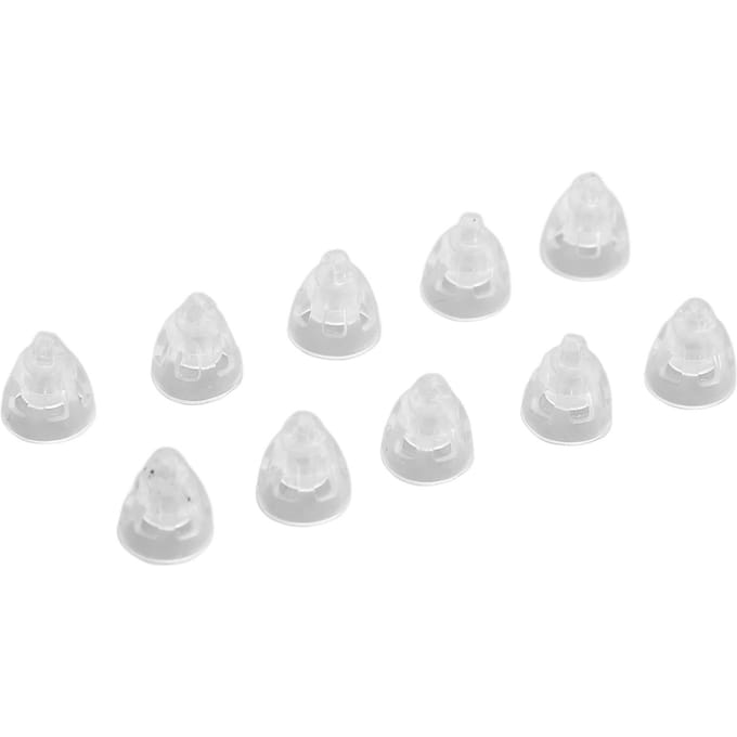 10 pcs Dômes pour Aides Auditives pour Minifit Antistatiques Réutilisables Silicone Simple Couche Ouverts Aération Bouchons d'oreille 6mm Small white
