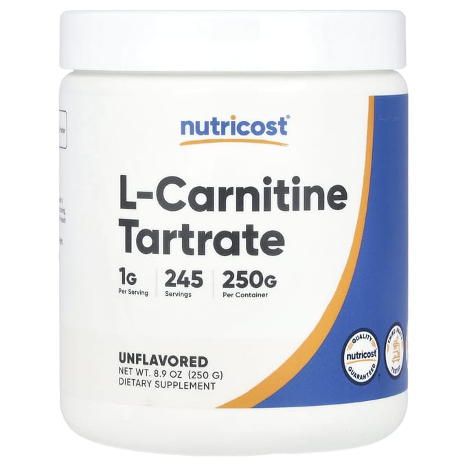 Nutricost, Tartrate de l-carnitine, Non aromatisé, 8,9 oz (250g)