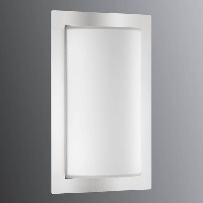 LCD Buitenwandlamp Luis, roestvrij staal, glas, E27