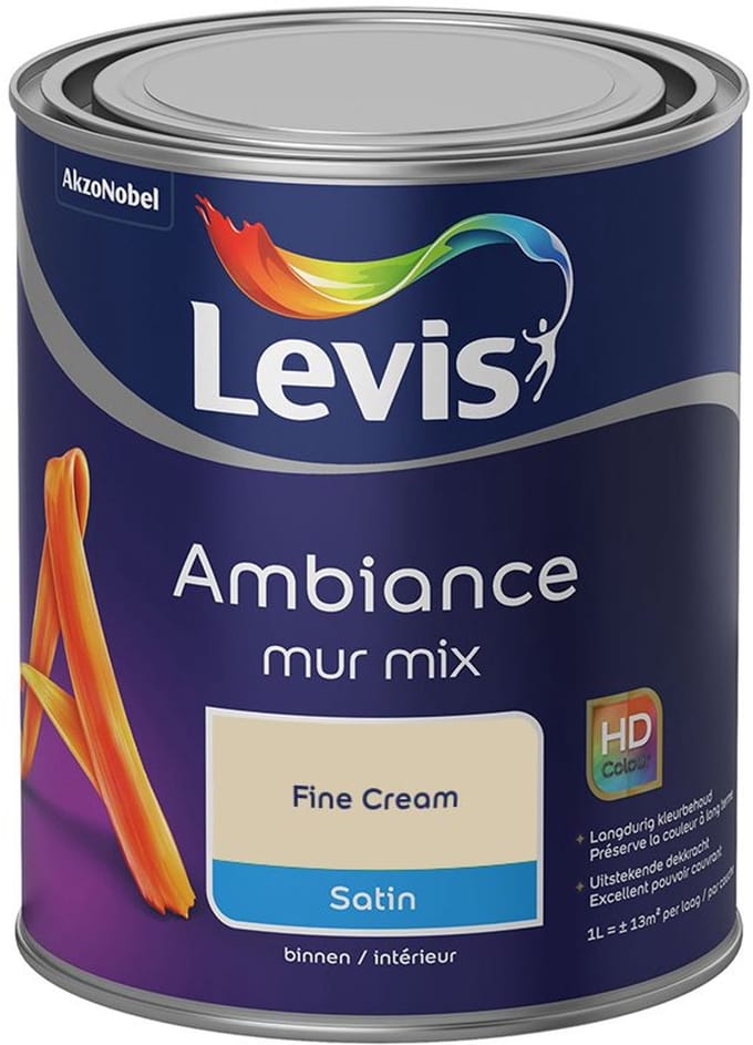 Levis - Ambiance Mur Satin Mix - Fine Cream - Mengverf - 1 L