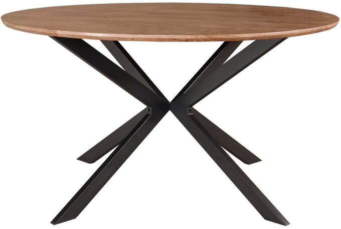 Eettafel rond Ronsi bruin 140cm ronde tafel MDF eetkamertafel