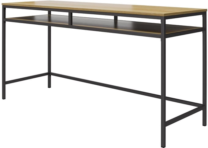 Bradford-Bureau - Eikenlook/Grijs Metaal