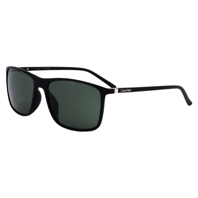 Calvin Klein CK22558S 002 mat zwart groene zonnebril