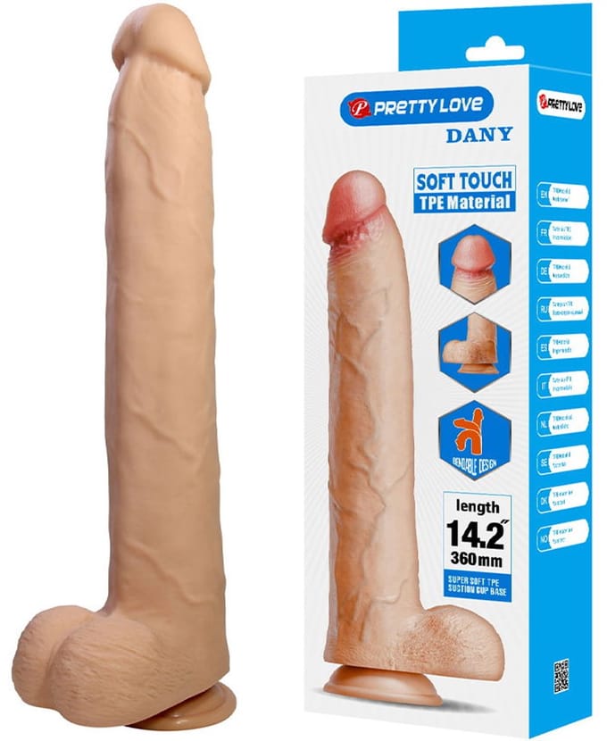 Pretty Love - Dany - Super Grote Dildo - 36 cm - Lichte Huidskleur