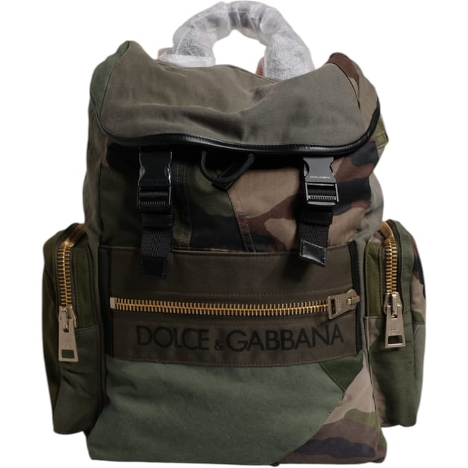 Militaire Groene Patchwork Reisrugzak