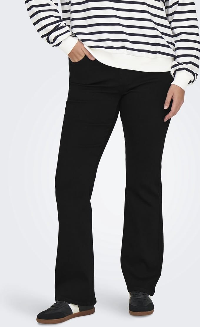 ONLY CARMAKOMA - CARHELLA LIFE REG RETRO FLARED DNM - Dames - Jeans