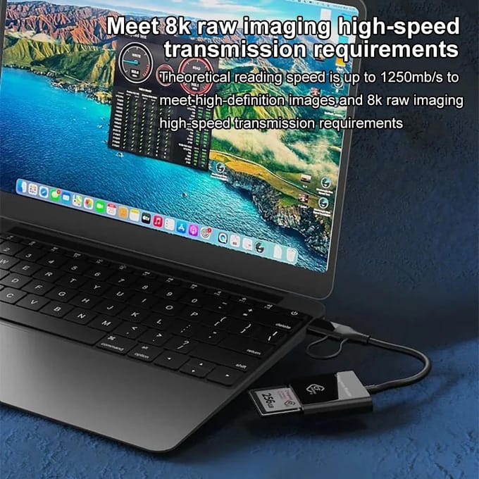 10Gbps CFexpress Type B Kaartlezer Schrijver USB3.2 Gen2 USB-C CFe Kaartlezer voor Android Windows XP/Vista/7/8/8.1/10/11 Mac OS black