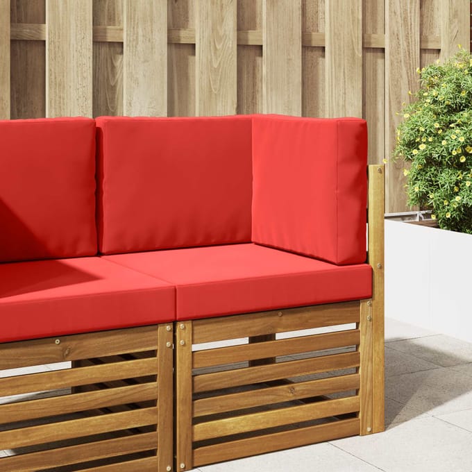 vidaXL - Buitenbankkussen - Polyester - Rood - 60 - x - 60 - cm