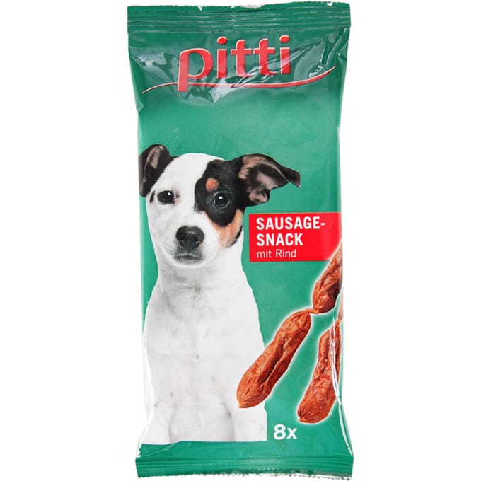 8 stuks Sausage Rund (semi-moist) Pitti Hondensnacks