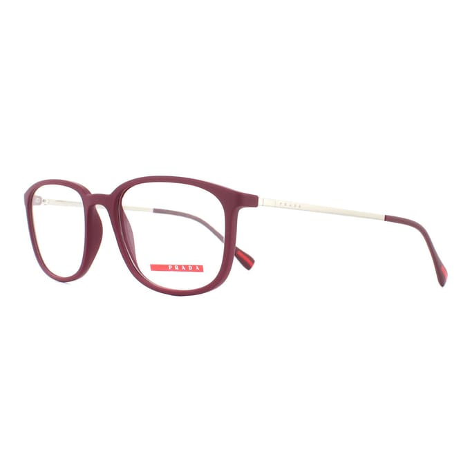 Prada sportbril ps03HV vyx1o1 bordeaux rubber mannen