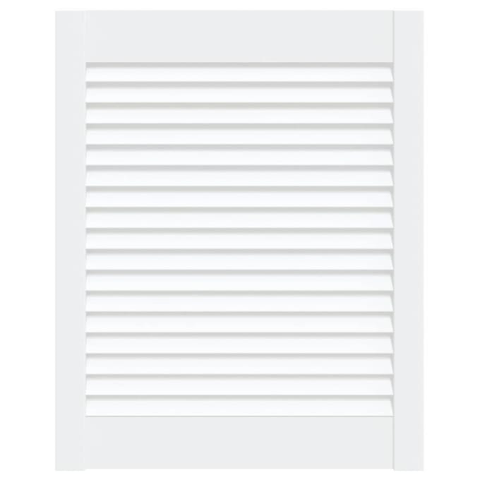vidaXL - Kastdeur - met - lamellen - 61,5x49,4 - cm - massief - grenenhout - wit