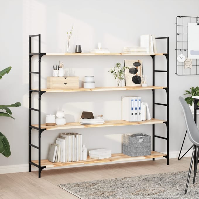vidaXL - Wandschap - zwevend - 140x30x2 - cm - onbehandeld - massief - acaciahout