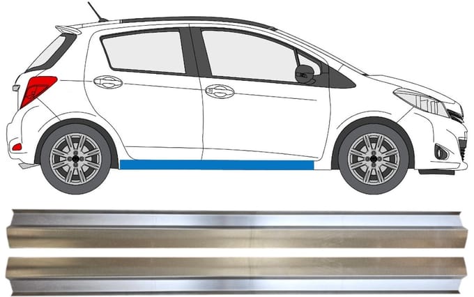 Reparatie dorpel voor Toyota Yaris 2011-2020 / Links + Rechts / Set