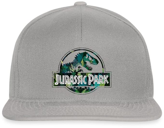 Jurassic Park Logo Met T-Rex Bladeren Ontwerp Snapback cap
