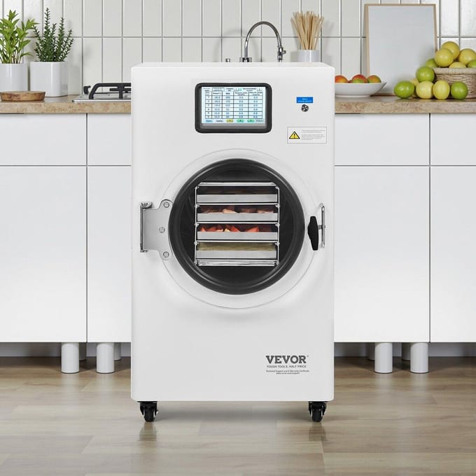 Vacuümvriesdroger 4-laags Fruit Groente Vriesdroogmachine Wit